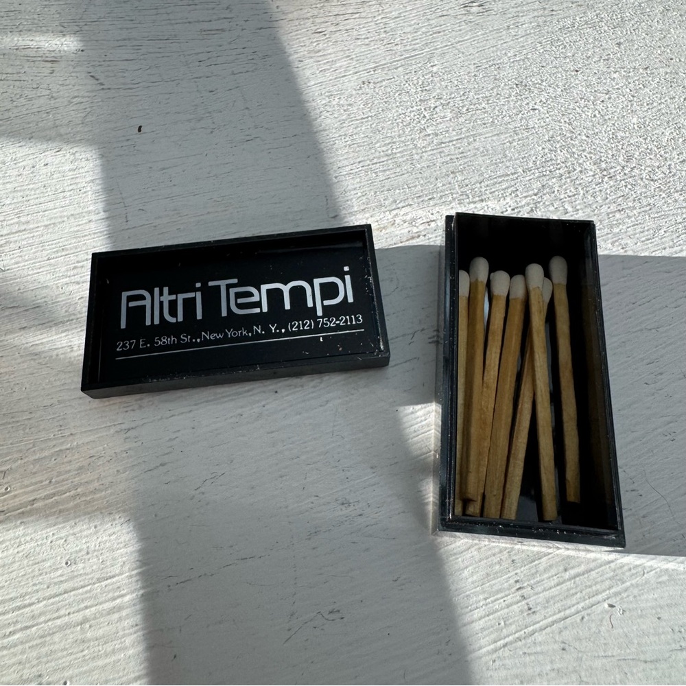Vintage Match Safe Lacquered Box Art Deco Altri Tempi NYC Italian Restaurant - Picture 8 of 13